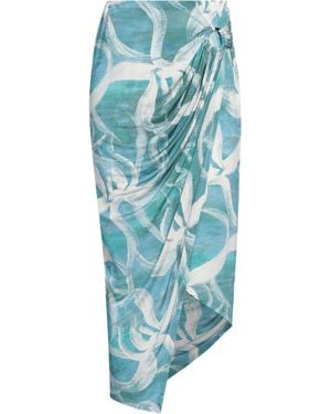 Louisa Ballou Midi Skirt - Blue