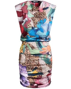 Just Cavalli Midi Dress Cotton - Blue