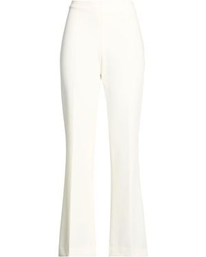 LANACAPRINA Ivory Pants Polyester, Viscose, Elastane - White