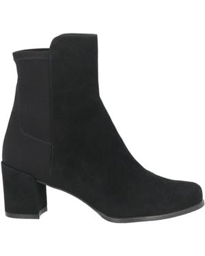 Stuart Weitzman Ankle Boots Leather, Textile Fibres - Black