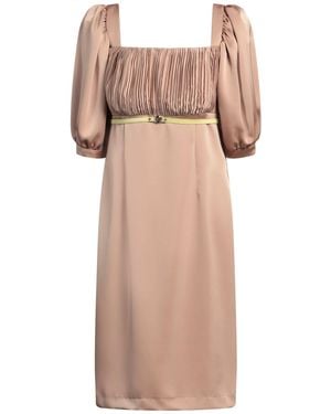 Tassos Mitropoulos Camel Midi Dress Pes - Natural