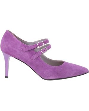 Bruglia Court Shoes Leather - Purple