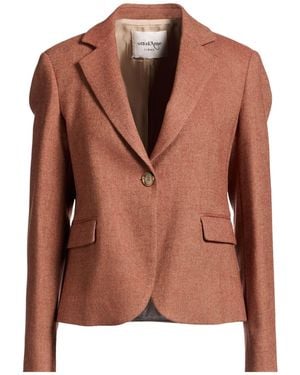 Ottod'Ame Caring Rust Blazer Virgin Wool, Viscose, Polyester, Elastane - Brown