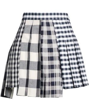 Thom Browne Mini Skirt Wool, Mohair Wool, Silk - Blue