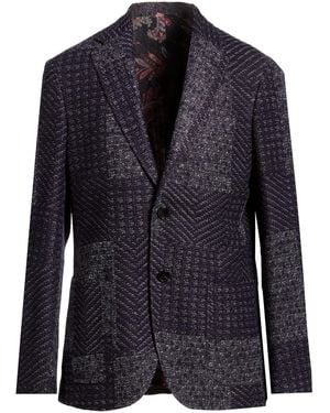 Etro Blazer Wool, Acrylic - Blue