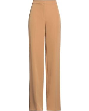 FACE TO FACE STYLE Camel Pants Polyester, Elastane - Natural