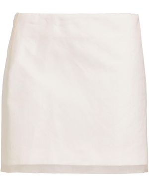 Sportmax Mini Skirt Silk, Cotton, Linen - Natural