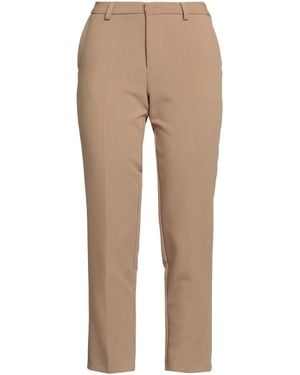 .., merci italia Camel Pants Polyester, Viscose, Elastane - Natural
