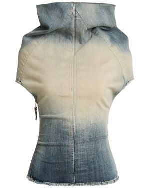 Rick Owens Top Cotton, Elastomultiester, Rubber - Green