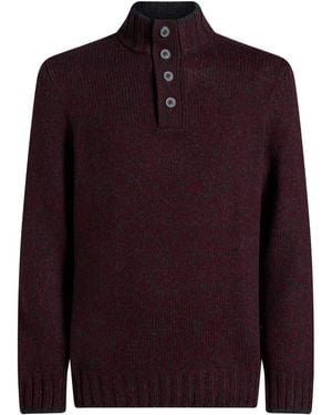 Gran Sasso Burgundy Turtleneck Virgin Wool - Red