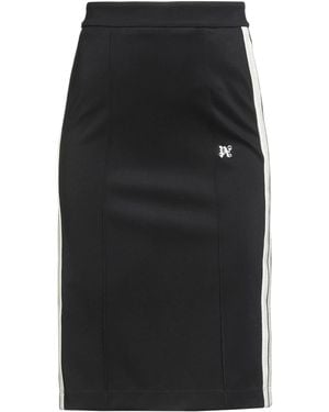 Palm Angels Midi Skirt Acetate, Polyamide, Elastane, Polyester - Black
