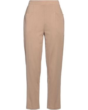 Siste's Camel Trousers Viscose, Polyamide, Elastane - Natural