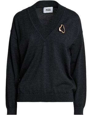 Alpha Studio Sweater Merino Wool - Black