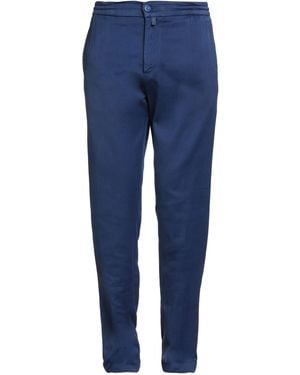 Kiton Trousers Cotton, Lycra, Elastane - Blue