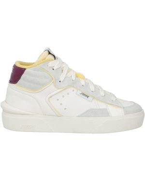 Strype Sneakers Leather, Textile Fibers - White