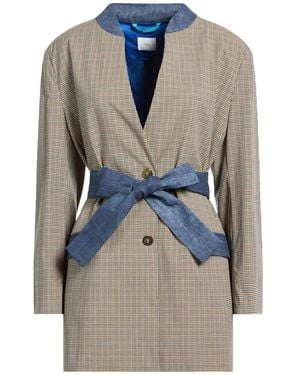 .., merci italia Jacket Polyester, Viscose, Elastane - Blue