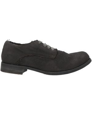 SAMOKE Charcoal Lace-Up Shoes Textile Fibres - Black