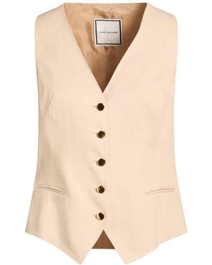 Tagliatore 0205 Tailored Vest Viscose, Linen, Polyester - Natural