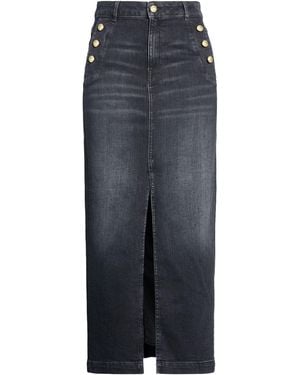 Nenette Charcoal Denim Skirt Cotton, Elastane - Blue