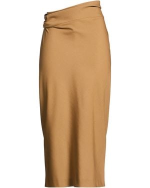 Alberta Ferretti Maxi Skirt Polyester, Wool, Elastane - Natural