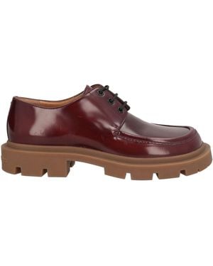 Maison Margiela Burgundy Lace-Up Shoes Leather - Brown