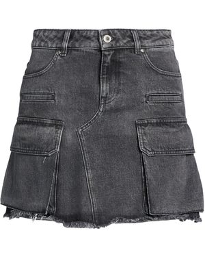 Circus Hotel Charcoal Denim Skirt Cotton - Gray