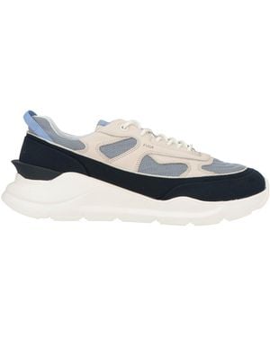 Date Slate Sneakers Leather, Textile Fibers - Blue