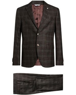 Manuel Ritz Dark Suit Polyester, Viscose, Elastane - Black