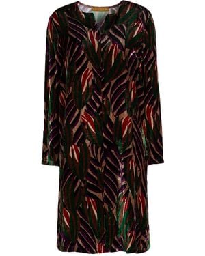 Siyu Khaki Mini Dress Viscose, Silk - Black