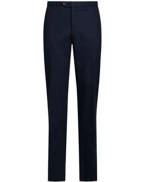 Canali Pants Cotton, Elastic Fibers - Blue