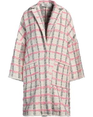 Shirtaporter Coat Cotton, Viscose, Polyamide, Acrylic, Stipa Tenacissima - White