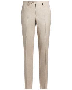 Manuel Ritz Trousers Virgin Wool, Elastane - Natural
