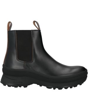 Jil Sander Ankle Boots Leather - Black