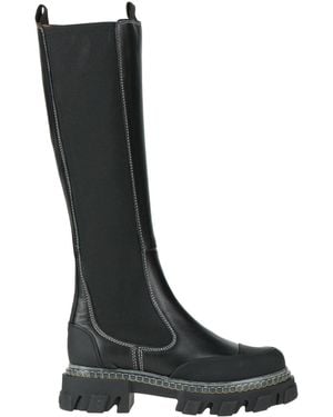 Ganni Boot Leather, Rubber - Black