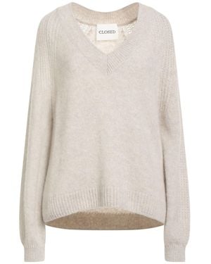 Closed Light Jumper Polyamide, Alpaca Wool, Wool - Natural