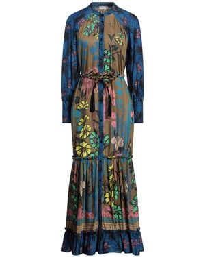 Anjuna Maxi Dress Cotton, Silk - Blue
