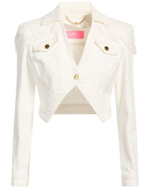Elisabetta Franchi Denim Outerwear - White
