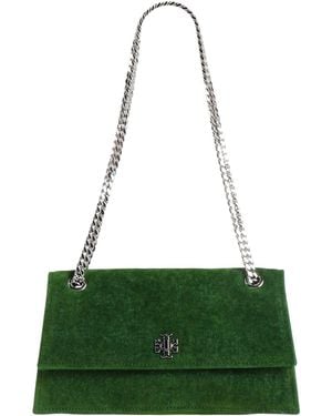 Tory Burch Emerald Shoulder Bag Textile Fibers - Green