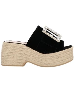 Roger Vivier Espadrilles Textile Fibres - Black