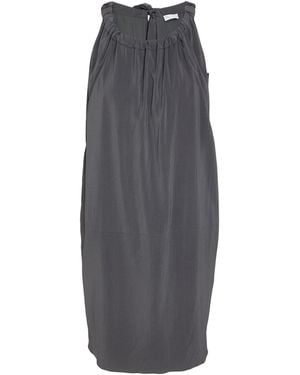 Brunello Cucinelli Mini Dress Silk, Elastane - Gray