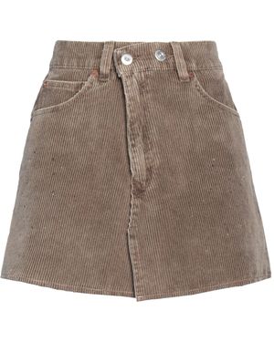 Our Legacy Khaki Mini Skirt Cotton - Brown