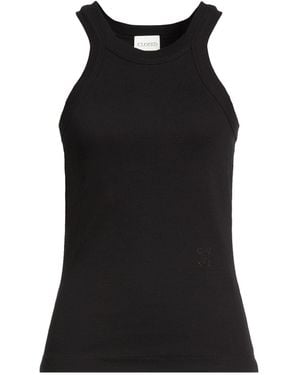 Closed Tank Top Organic Cotton, Elastane - Black