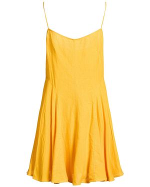 Three Graces London Mini Dress Linen - Yellow