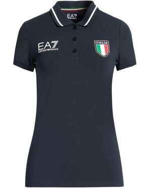 EA7 Polo Shirt Cotton, Elastane - Blue