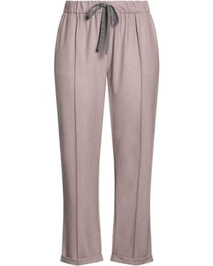 Le Tricot Perugia Taupe Pants Virgin Wool, Elastane, Silk, Cashmere - Gray
