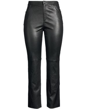 Alberta Ferretti Pants Lambskin - Gray
