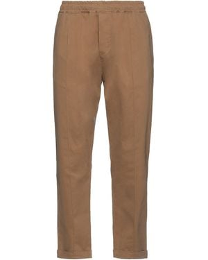GOLDEN CRAFT 1957 Khaki Trousers Cotton, Elastane - Natural
