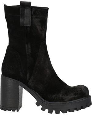 Trend Ankle Boots Leather - Black