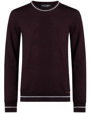 Dolce & Gabbana Sweater Virgin Wool, Cow Leather - Blue