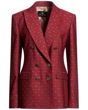 Etro Blazer Wool, Cotton - Red